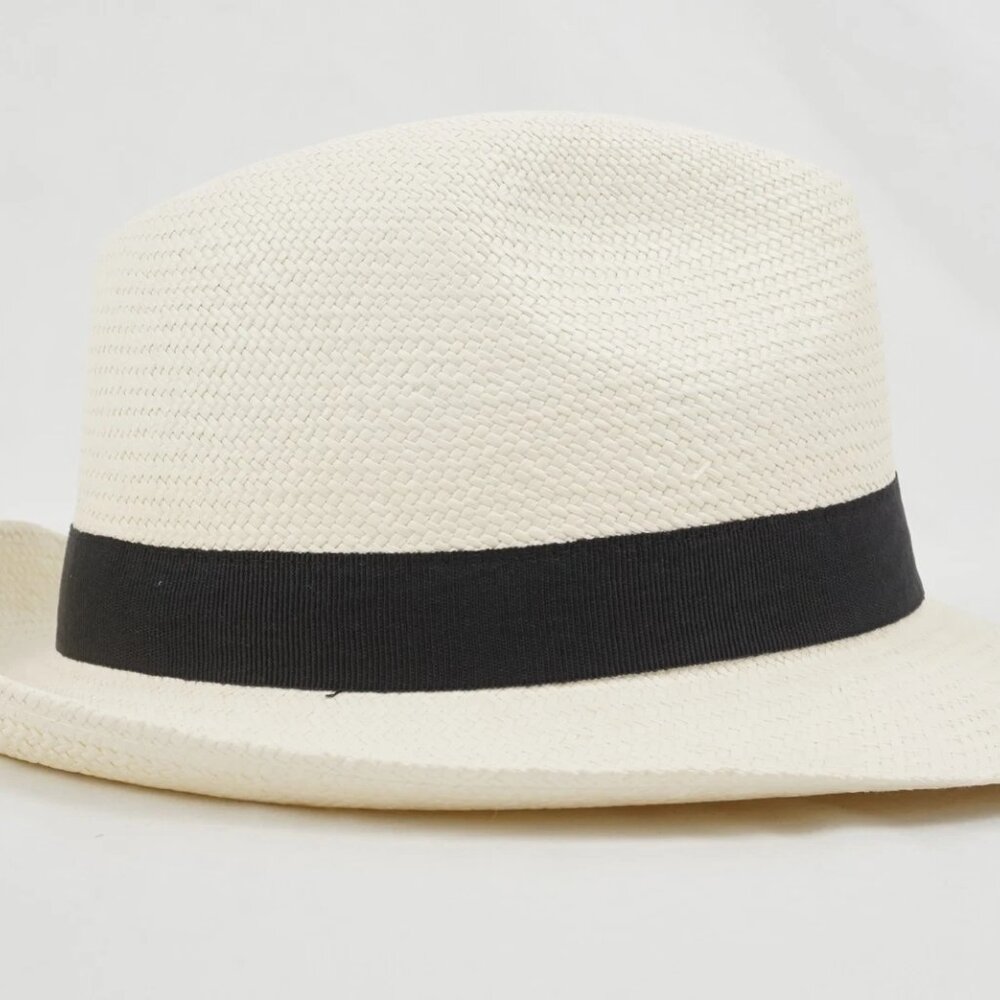 Moet & Chandon Handmade Lightweight Straw Panama Hat/Fedora in Sizes L & XL - Picture 2 of 10
